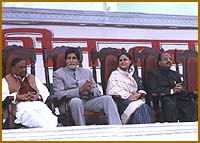 AB with jaya, mulayam and Amar singh